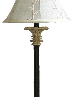 Side Table Traditional Handmade English White Lamp