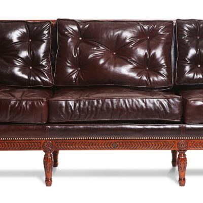 Mahogany 2 Seat Sofa Mahogany Frame 2 Seat Leather Sofa