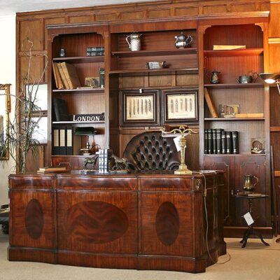 Three Piece Handmade Traditional English Mahogany Bookcase 250cm