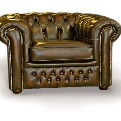Farnworth Chesterfield English Leather Arm Chair
