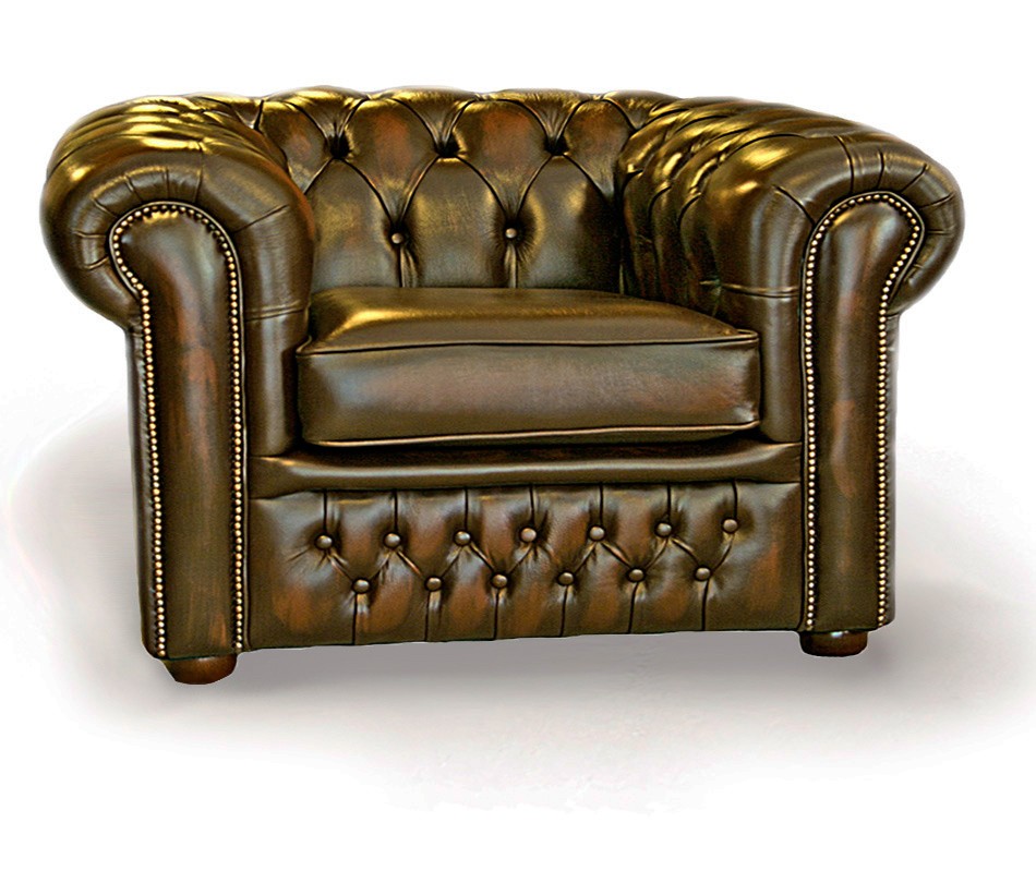 Farnworth Chesterfield English Leather Arm Chair