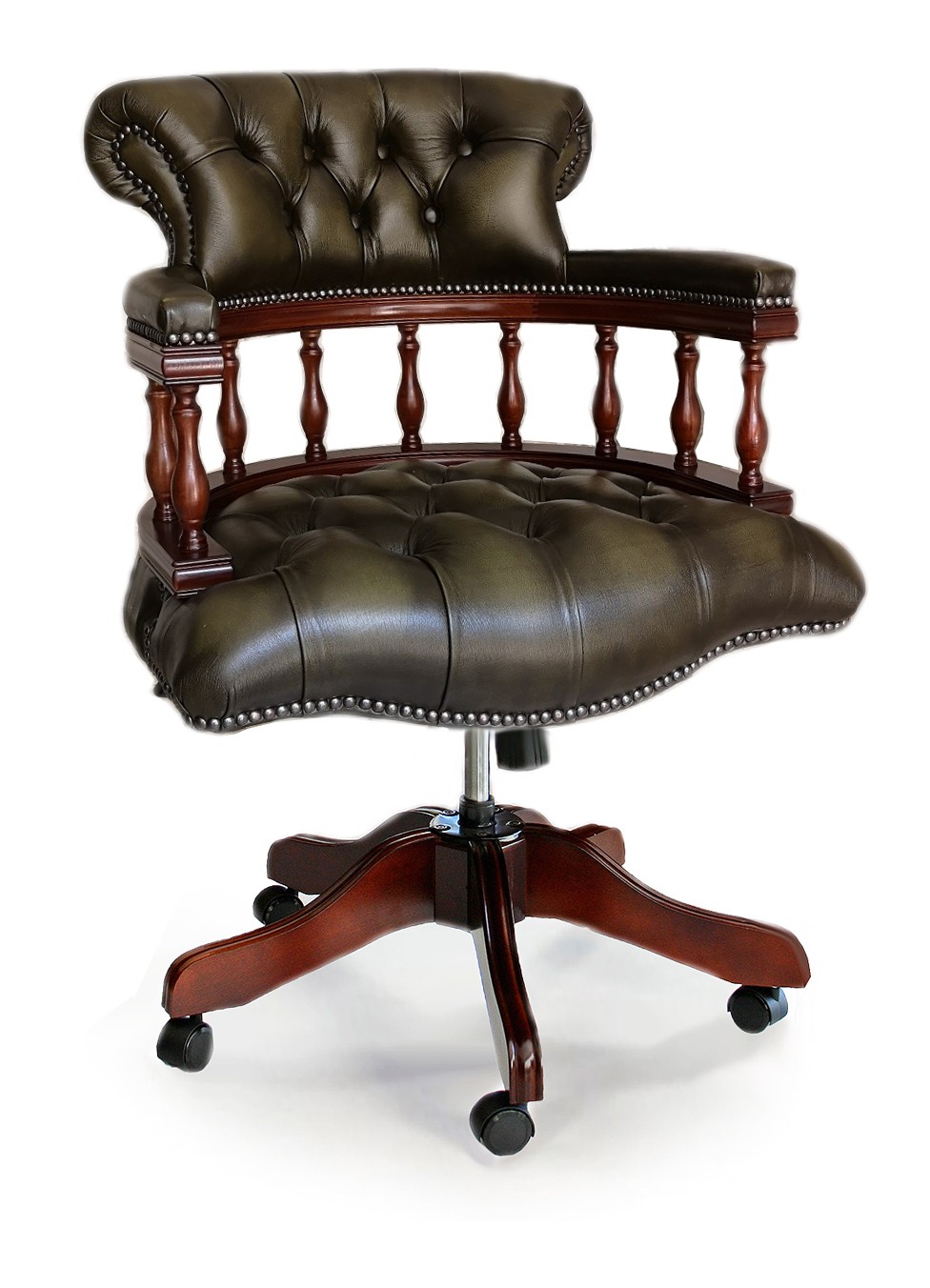 Captains Handmade Leather English Office Chair