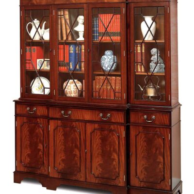 Bookcase 4 Door Handmade Traditional English Breakfront