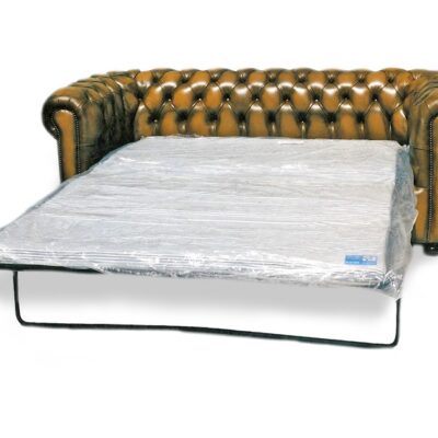 Chesterfield Traditional Handmade Leather Sofa Bed