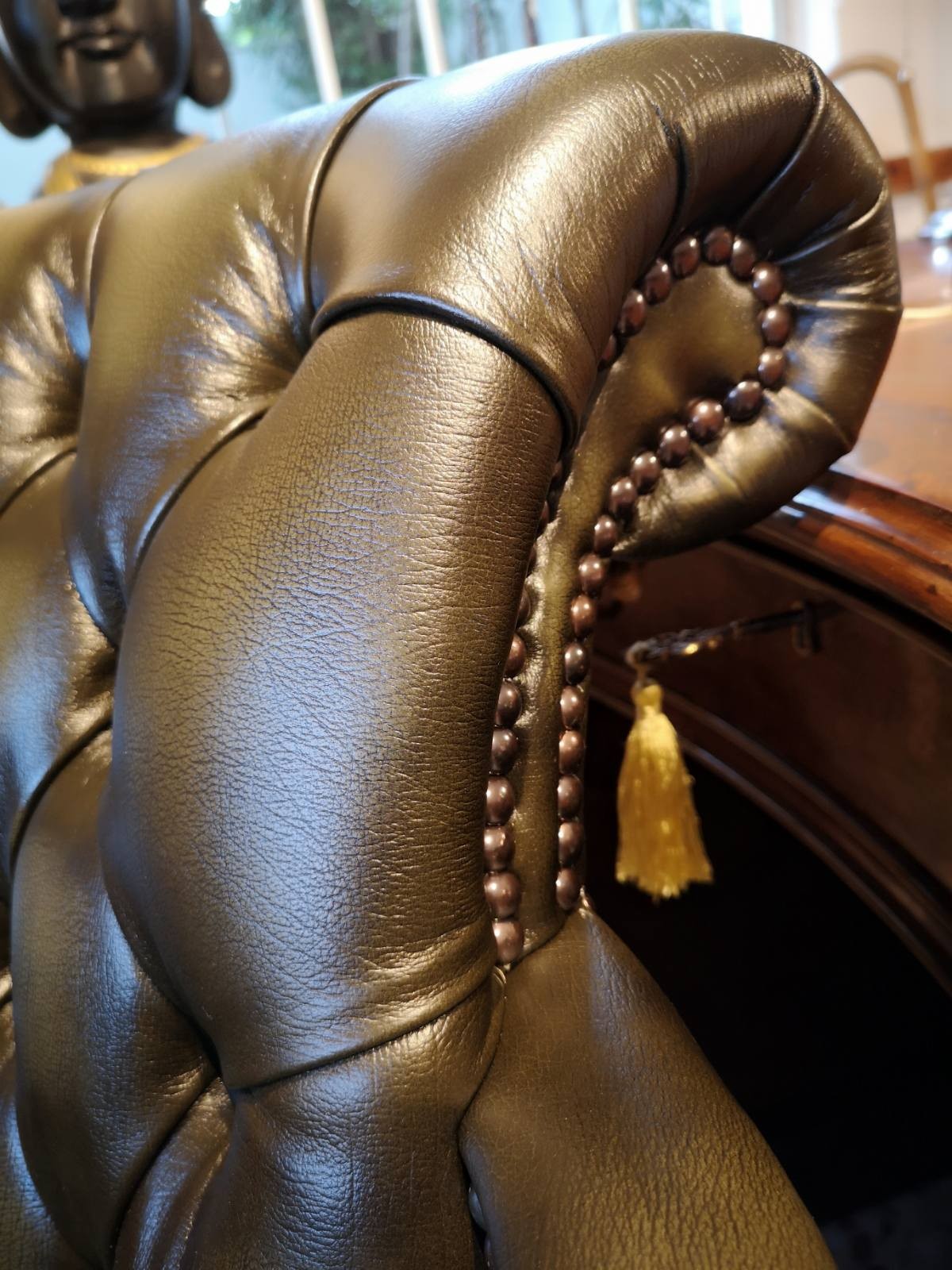 Admirals Swivel Handmade Chesterfield Leather Office Chair