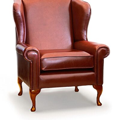 Classic Wing Trditional Handmade Leather Chesterfield with Plain Classic Wing Trditional Handmade Leather Chesterfield with Plain