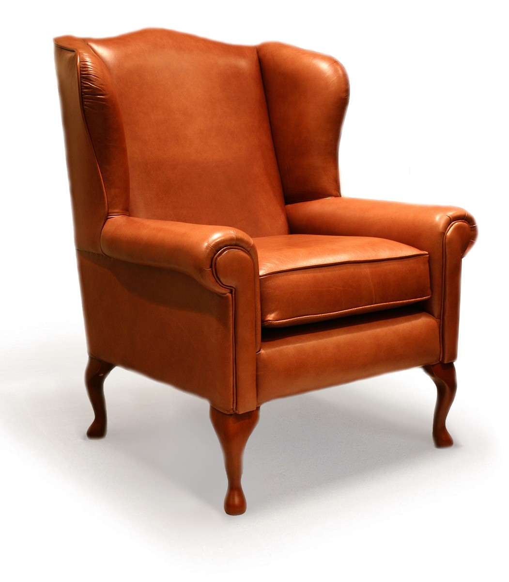 Classic Wing Trditional Handmade Leather Chesterfield with Plain