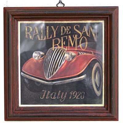 Rally Races Traditional Handmade Picture Frame