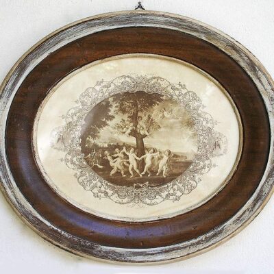 Oval Angels 2 Handmade Picture Frame