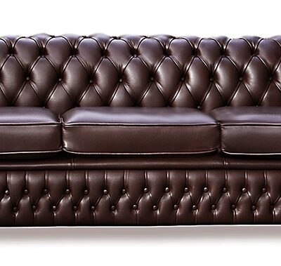 Farnworth Large Leather Sofa Demi Full Hide Traditional Handmade Large Leather Chesterfield