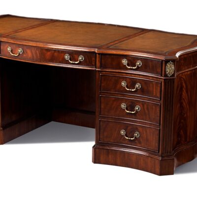 Serpentine Traditional Handmade Leather Top English Desk