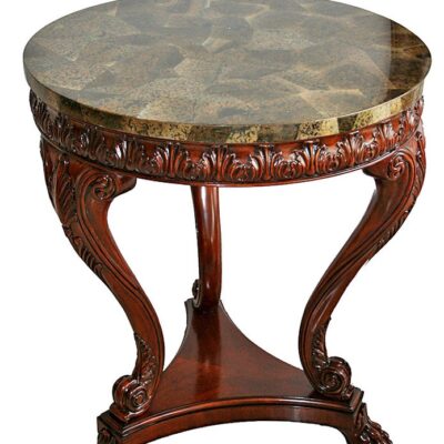 Marble Top Traditional Handmade English Occasional Table