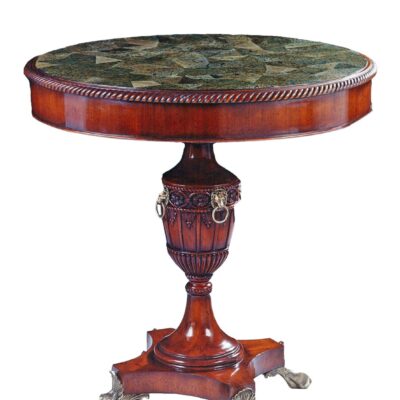 Round Occasional Traditional Handmade English Marble Top Table