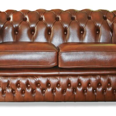 Farnworth Traditional Handmade English Leather Chesterfield Sofa