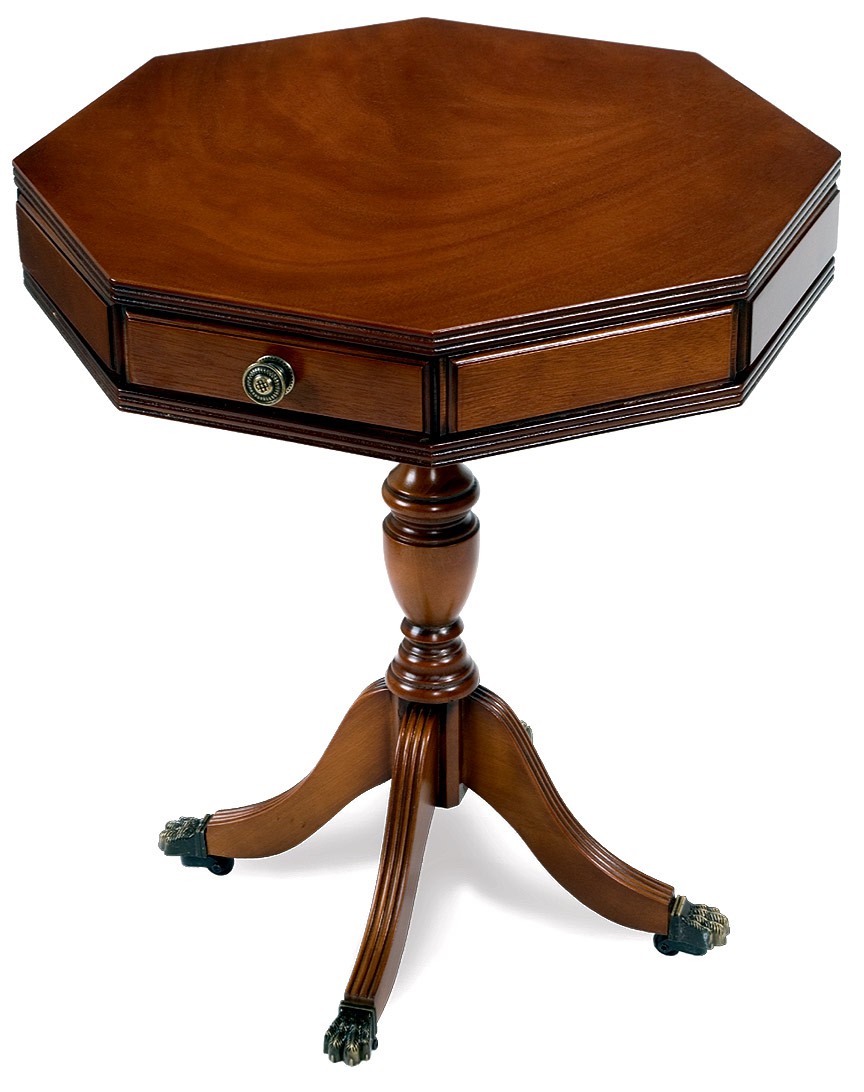 Drum Table Handmade Traditional English Octagonal