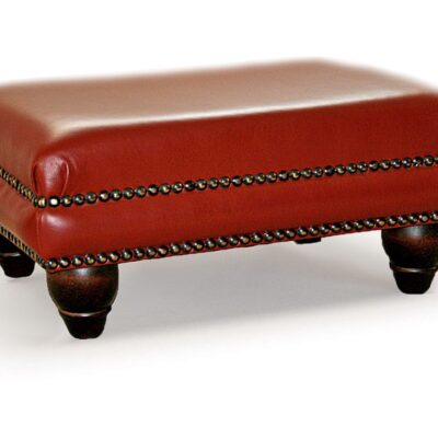 Barrington Traditional Leather Handmade Chesterfield Stool
