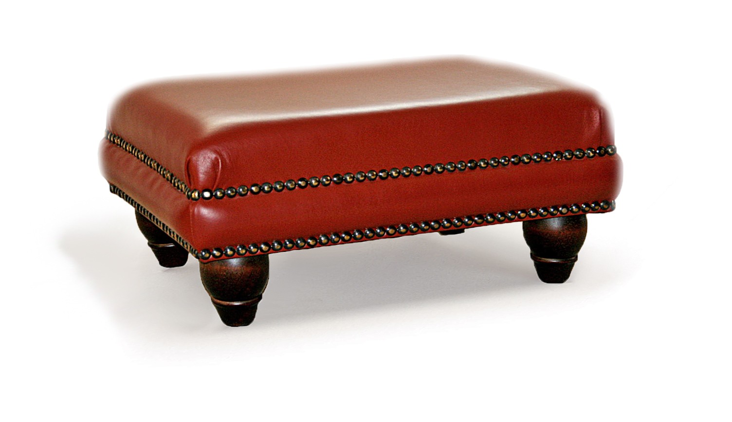Barrington Traditional Leather Handmade Chesterfield Stool