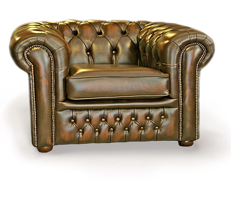Farnworth Traditional Handmade English Leather Chesterfield Sofa