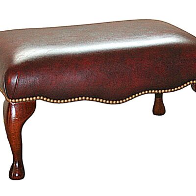 Queen Anne Shaped Footstool Queen Anne Handmade Traditional English Footstool Plain Top