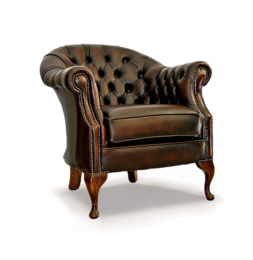 Tiffany Handmade English Chesterfield Leather Tub Chair But. Sea