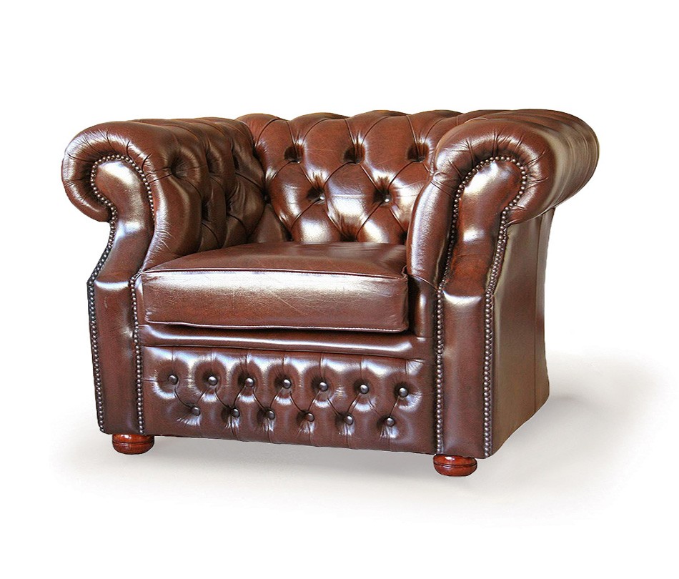 Richmond Traditional Handmade English Leather Chesterfield Armc