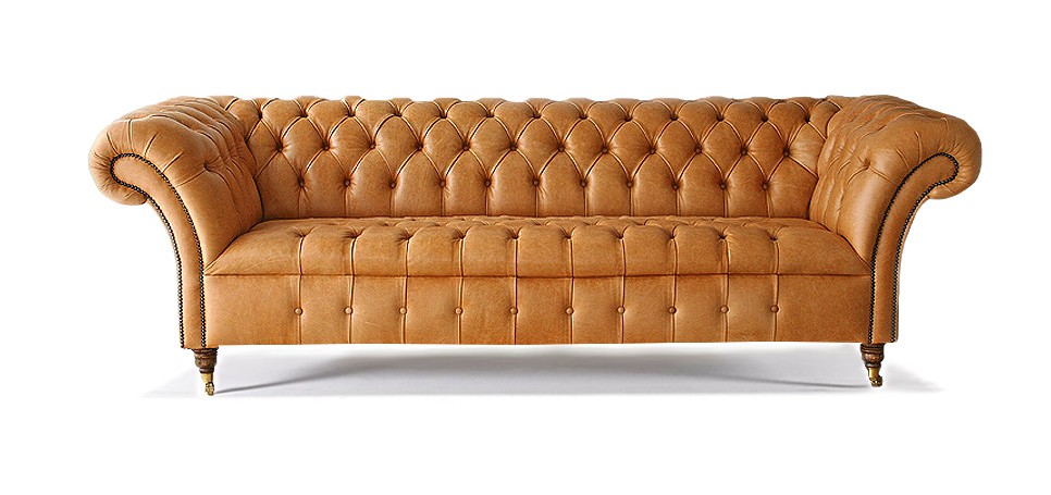 Belmont Handmade English Leather Chesterfield Sofa