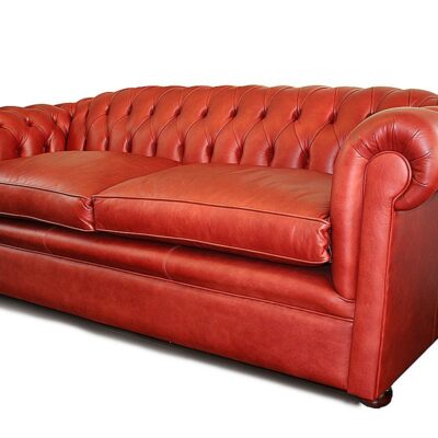 Ascot Leather Traditional Handmade Chesterfield Sofa
