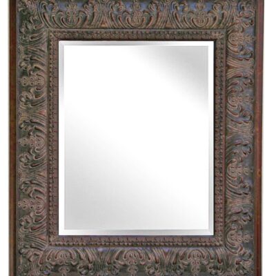 Hand carved large solid wood frame mirror