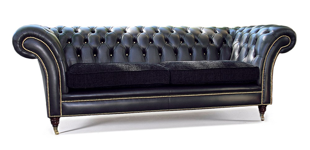 Belmont Handmade English Leather Chesterfield Sofa