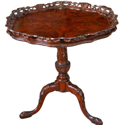 Round Top Traditional Handmade English Carved Table