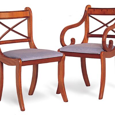 Cross Stick Traditional English Chesterfield Dining Chair