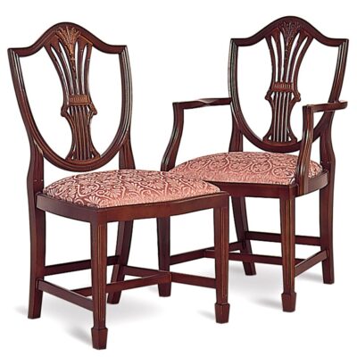Wheat Ear Shield Back Traditional Handmade English Dining Chair