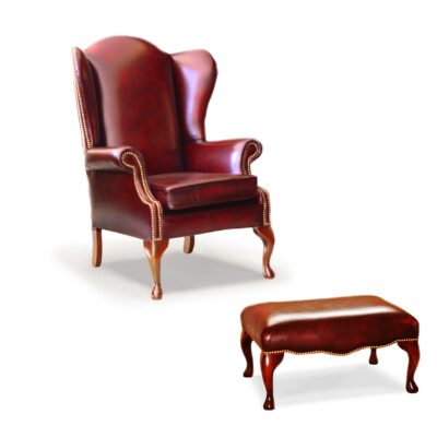 Churchill Traditional English Handmade Chesterfield Wing Chair