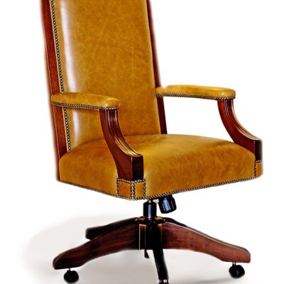 Conference Swivel Traditional Handmade Leather Chesterfield Offi