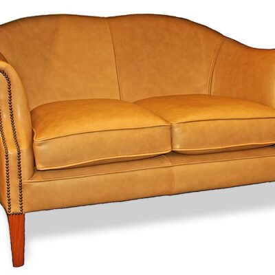 Tiffany Tub Plain Back Handmade Chesterfield English Leather Sof