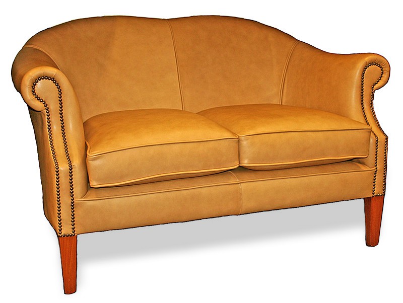 Tiffany Tub Plain Back Handmade Chesterfield English Leather Sof