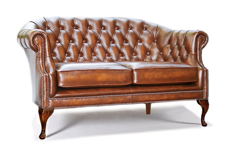 Tiffany Tub Plain Back Handmade Chesterfield English Leather Sof