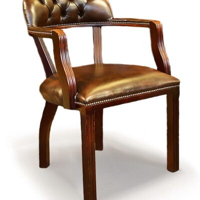 Court Leather Chesterfield Armchair