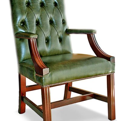 Edinburgh Traditional English Leather Chesterfield Armchair