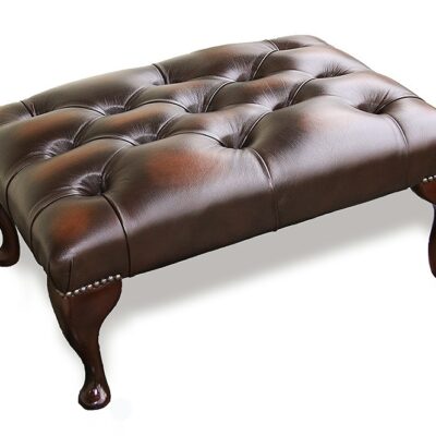 Queen Anne Footstool Queen Anne Chesterfield Handmade English Footstool