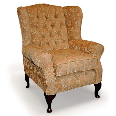 Classic Wing Handmade Chesterfield Chair in Fabric