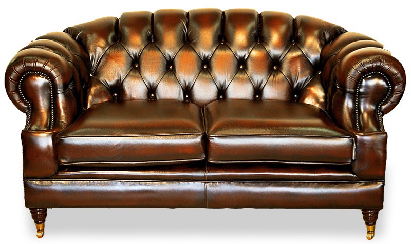 Victorian Traditional Handmade English Leather Chesterfield Mini