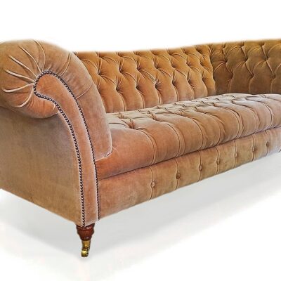Belmont Velvet Traditional Handmade English Chesterfield Sofa