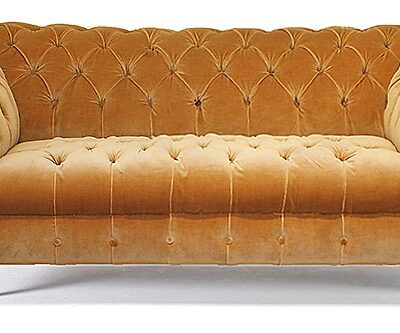 Belmont Traditional Velvet Fabric English Chesterfield Midi Sofa
