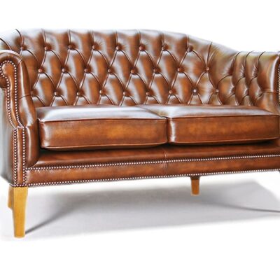 Tiffany 2 Seater Traditional Handmade English Leather Chesterfie Tiffany 2 Seater Traditional Handmade English Leather Chesterfie