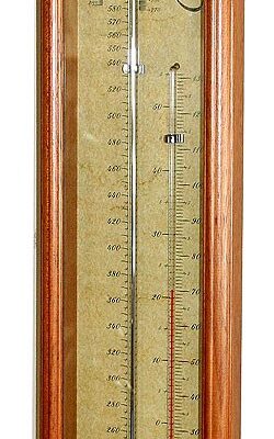 Toriccelli Enclosed Handmade Traditional Thermometer Barometer