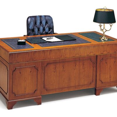 Executive Traditional English Handmade Pedestal Desk with MP Executive Traditional English Handmade Pedestal Desk with MP