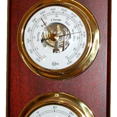 Barometer Thermometer Hydrometer Traditional Handmade on Solid W