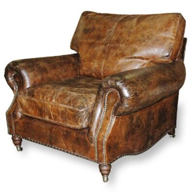 Highback Vintage Leather Armchair