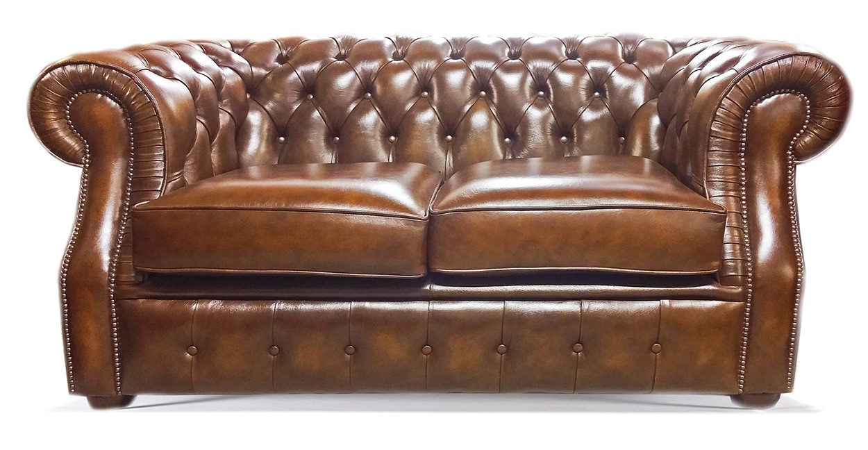 WIltshire Handmade English Leather Chesterfield Sofa